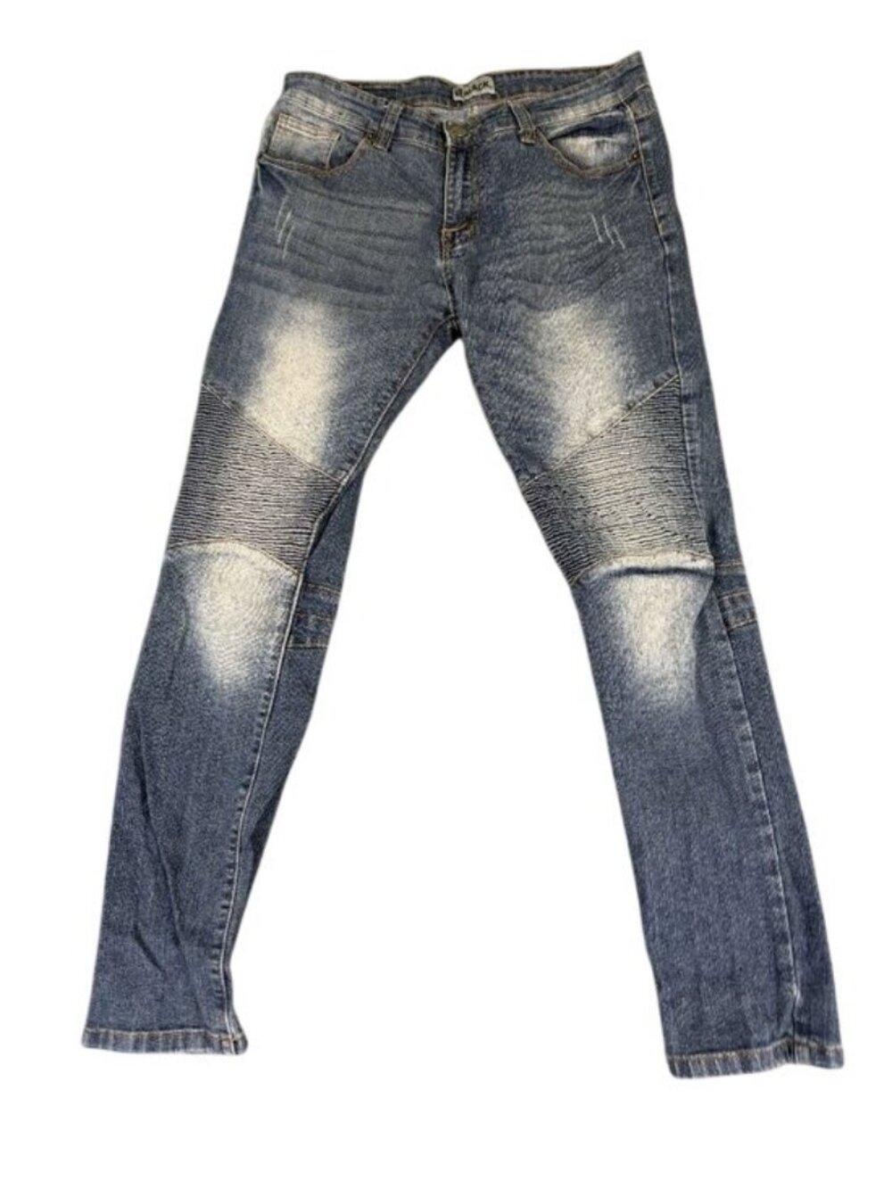CJ Black Mens Skinny Flex Jeans 32x30 Distressed Wash Zip Fly Five Pocket